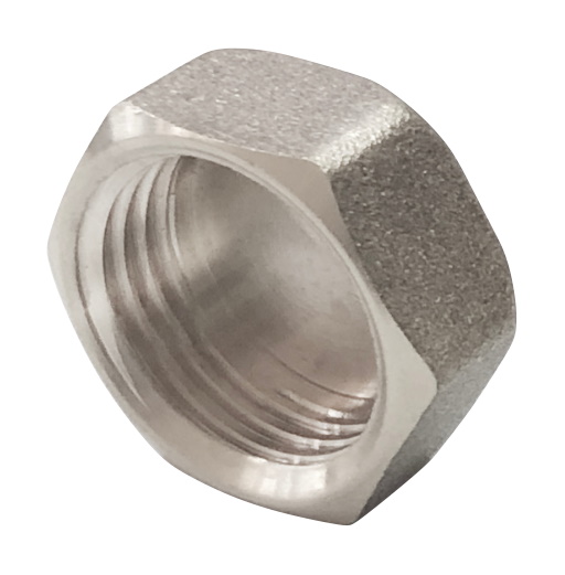 Заглушка латунь никель Ду 25 (1") ВР Valfex VF.590.N.100, DN 25, 1 дюйм