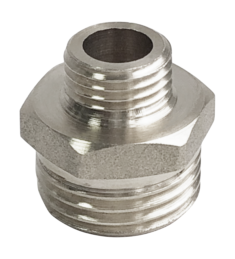 Ниппель латунь никель переходной Ду 25х20 (1"х3/4") НР Valfex VF.580.N.100.034, DN 25, 1 дюйм